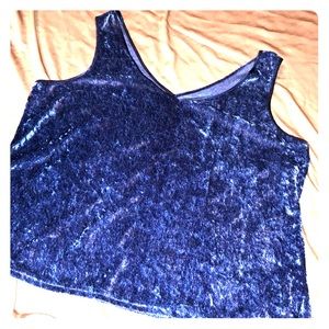 Blue velvet Tank Top Size Large MixIt Brand